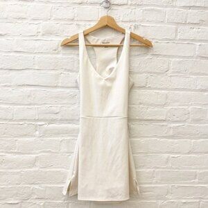 Reformation || Naomi Ecomove Active Dress Cutout Built In Shorts Off White Small